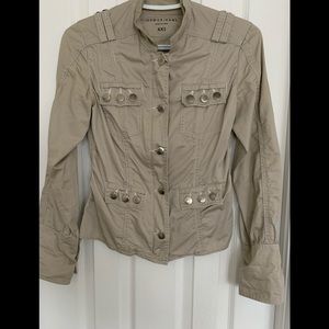 le chateau Beige Utility Jacket with Silver Hardware